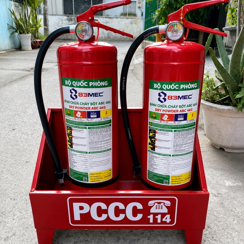 Bình Chữa Cháy Bột ABC 4Kg Bộ Quốc Phòng 83MEC/ABC/4KG