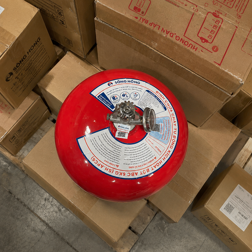 Bình Cầu Chữa Cháy Tự Động Bột ABC 6Kg Sông Hồng SH.APC6