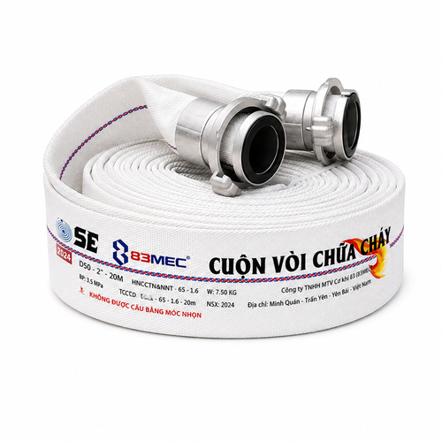 Vòi Chữa Cháy D50 Bộ Quốc Phòng 83Mec CV50-20/16