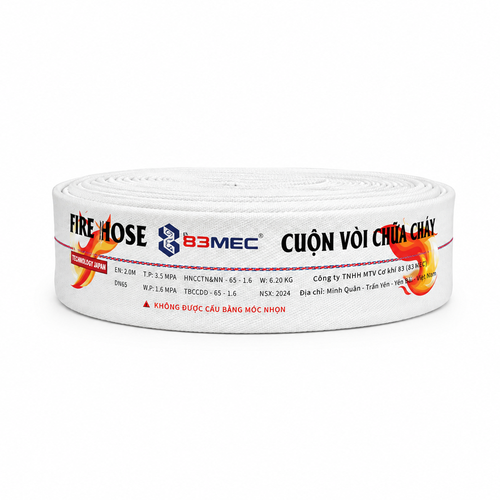 Vòi Chữa Cháy D65 Bộ Quốc Phòng 83Mec CV65-20/16