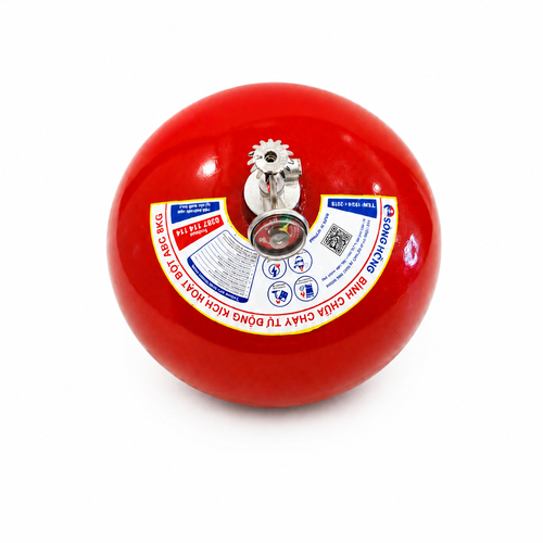 Bình Cầu Chữa Cháy Tự Động Bột ABC 6Kg Sông Hồng SH.APC6