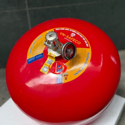 Bình Cầu Chữa Cháy Tự Động Bột ABC 8kg VN-SAFECO VNS-ABC/H8