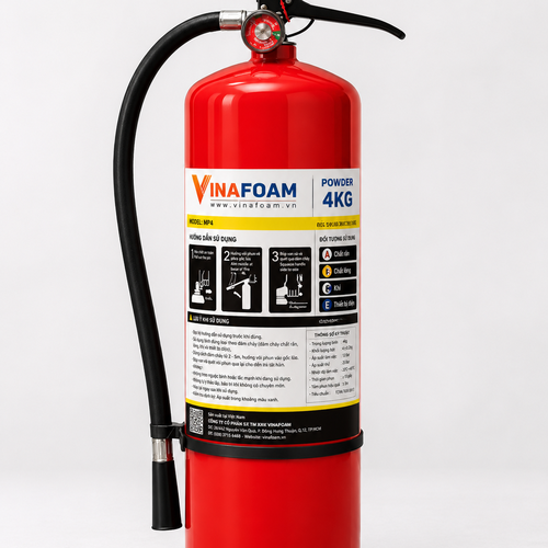 Bình Chữa Cháy Bột ABC 4kg Vinafoam MP4