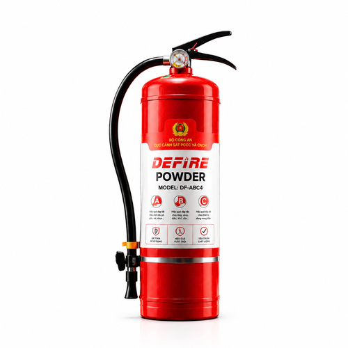 Bình Chữa Cháy Bột ABC 4kg Defire
