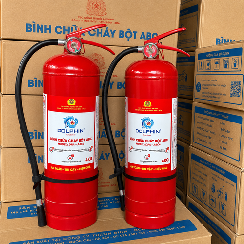 Bình Chữa Cháy Bột ABC 4Kg Dolphin DPA-ABC4