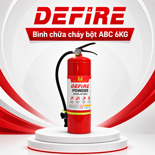 Bình Chữa Cháy Bột ABC 6Kg Defire DF-ABC6