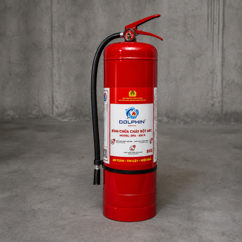 Bình Chữa Cháy Bột ABC 8Kg Dolphin DPA-ABC8