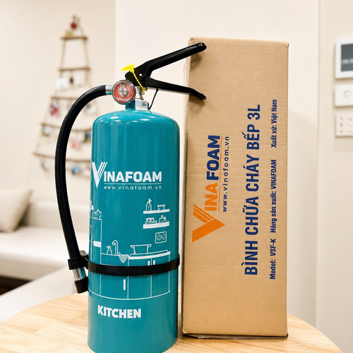 Bình Chữa Cháy Gốc Nước Foam 3 Lít Inox Vinafoam V3F-K Cho Nhà Bếp