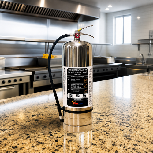 Bình Chữa Cháy Gốc Nước Foam 9 Lít Inox Vinafoam V9F-K Cho Nhà Bếp