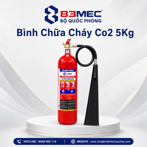 Bình Chữa Cháy Khí Co2 5Kg Bộ Quốc Phòng 83MEC/CO2/MT5