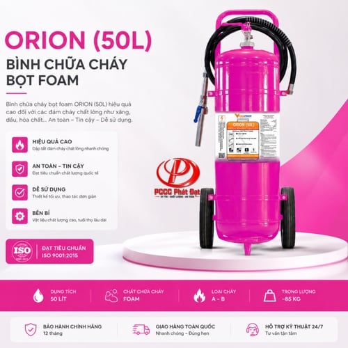 Bình Chữa Cháy Pin Lithium ORION 50 lít Vinafoam OR-50