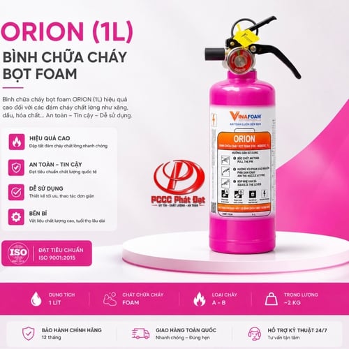 Bình Chữa Cháy Pin Lithium ORION 1 lít Vinafoam OR-1
