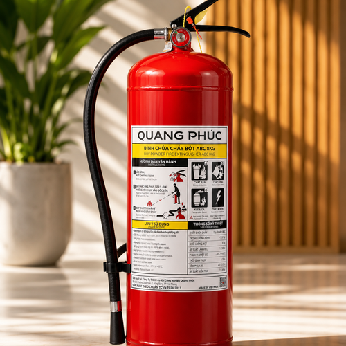 Bình Chữa Cháy Bột ABC 8Kg Quang Phúc