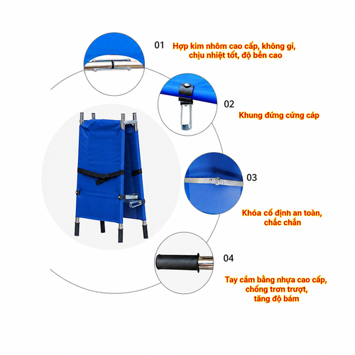 Cáng Cứu Thương Theo Thông Tư 150 - Tải Trọng 160kg