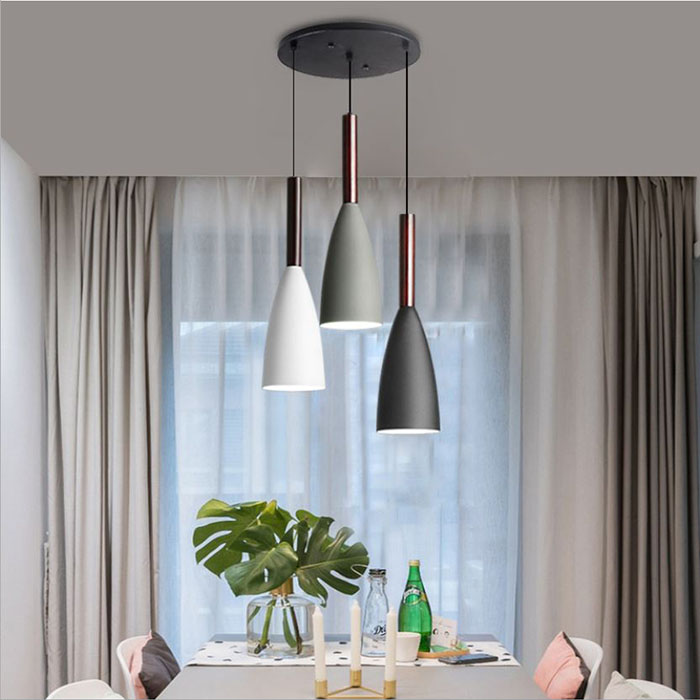 Đèn thả bàn ăn, phòng khách trang trí cao cấp PUCA lamp bộ 3 đèn