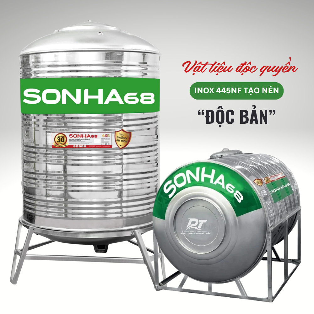 Bồn inox Sơn Hà 68 2000L Bồn inox Sơn Hà 68 2000L