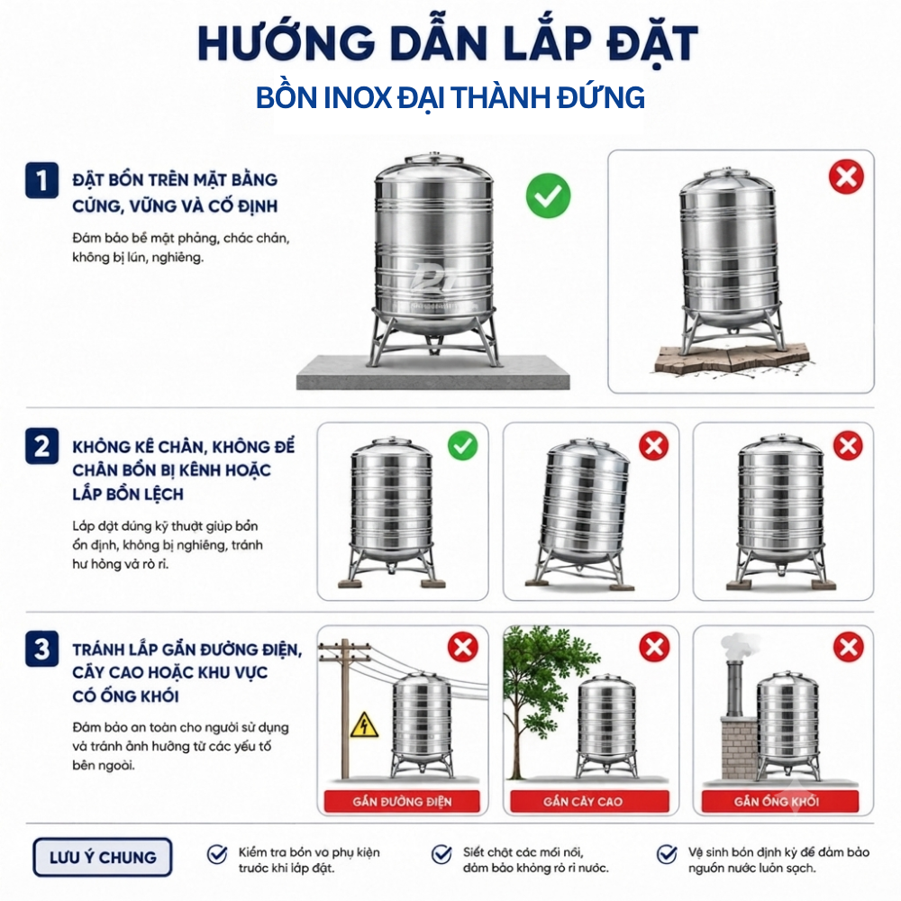 Bồn inox Đại Thành 2000L Bồn inox Đại Thành 2000L