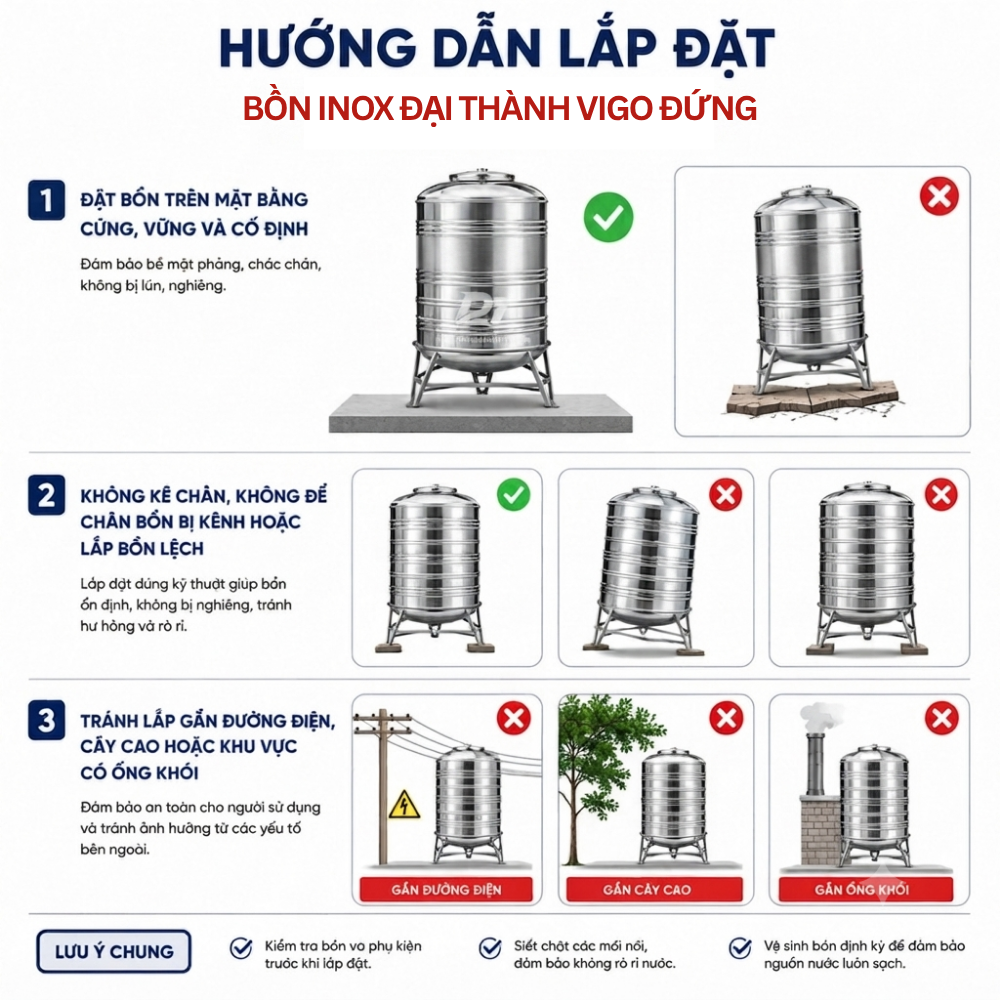 Bồn inox Đại Thành Vigo 1000L Bồn inox Đại Thành Vigo 1000L