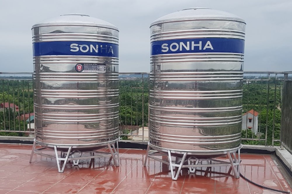 Bồn inox Sơn Hà 10000L đứng Bồn inox Sơn Hà 10000L đứng