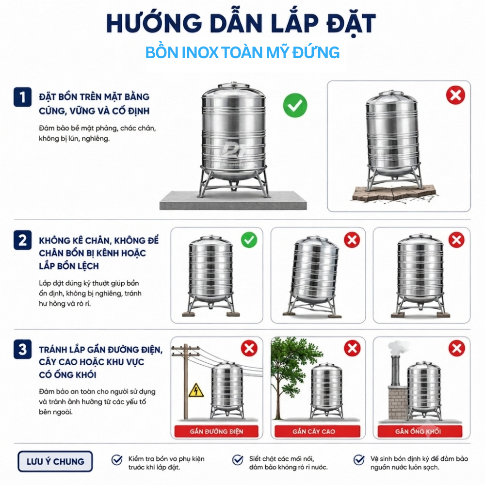 Bồn inox Toàn Mỹ 2000L Bồn inox Toàn Mỹ 2000L