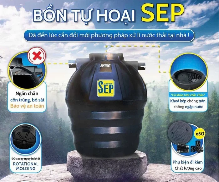 Bồn tự hoại Wavelife SEP 1000L Bồn tự hoại Wavelife SEP 1000L