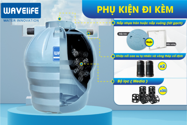 Bồn tự hoại Wavelife WP 2000L Bồn tự hoại Wavelife WP 2000L