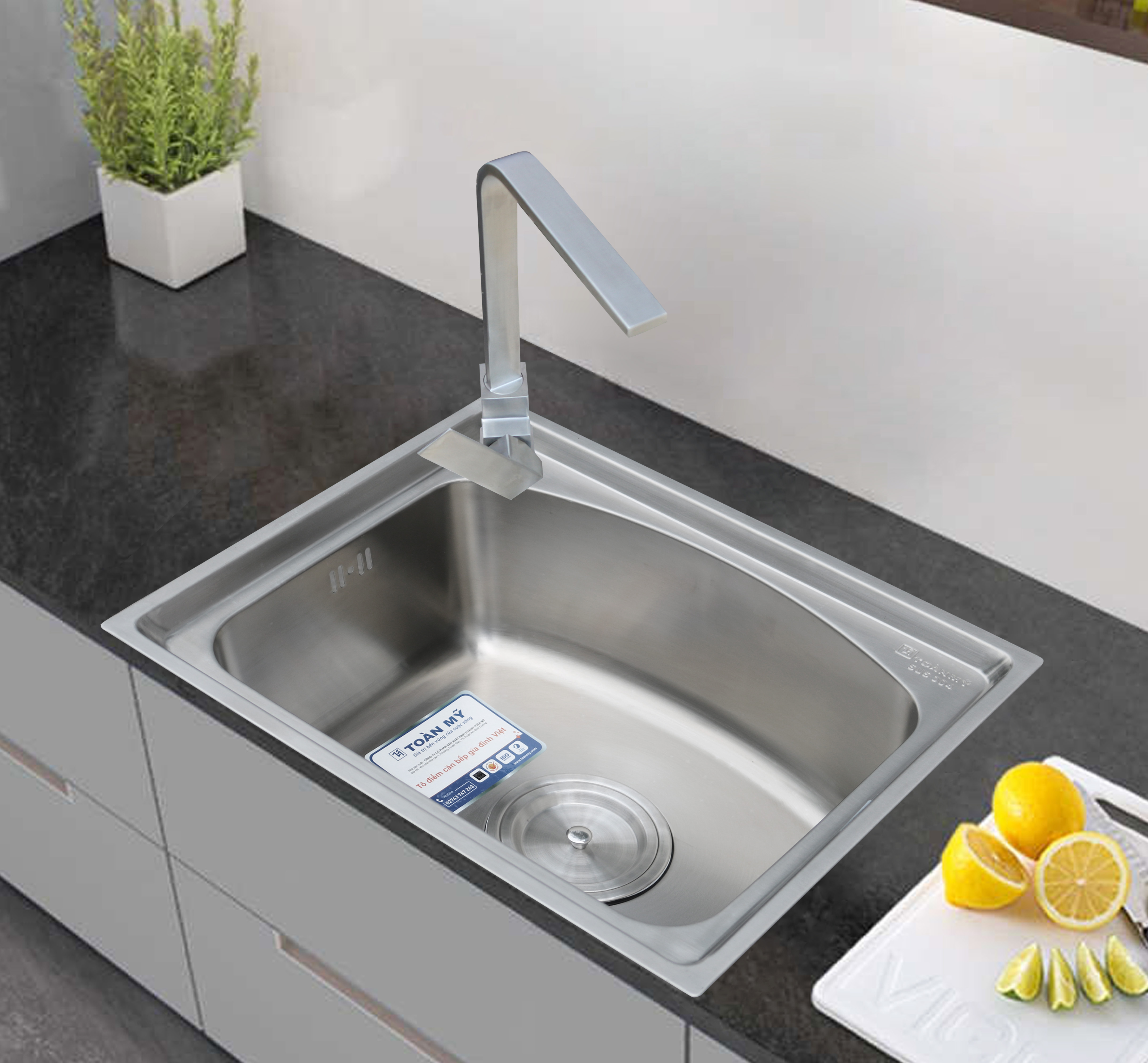 Chậu rửa inox Toàn Mỹ TMS50 cao cấp Chậu rửa inox Toàn Mỹ TMS50 cao cấp