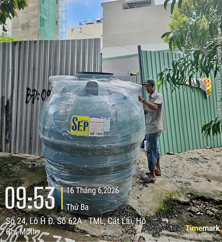 Giao hàng Bồn tự hoại 1000L Thái Lan Giao hàng Bồn tự hoại 1000L Thái Lan