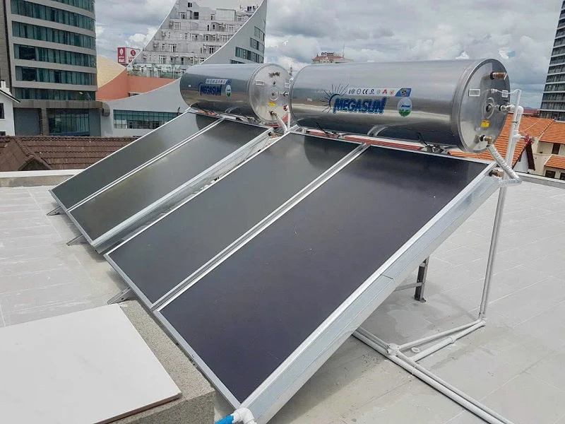 Máy nước nóng tấm phẳng Megasun 200L Máy nước nóng tấm phẳng Megasun 200L