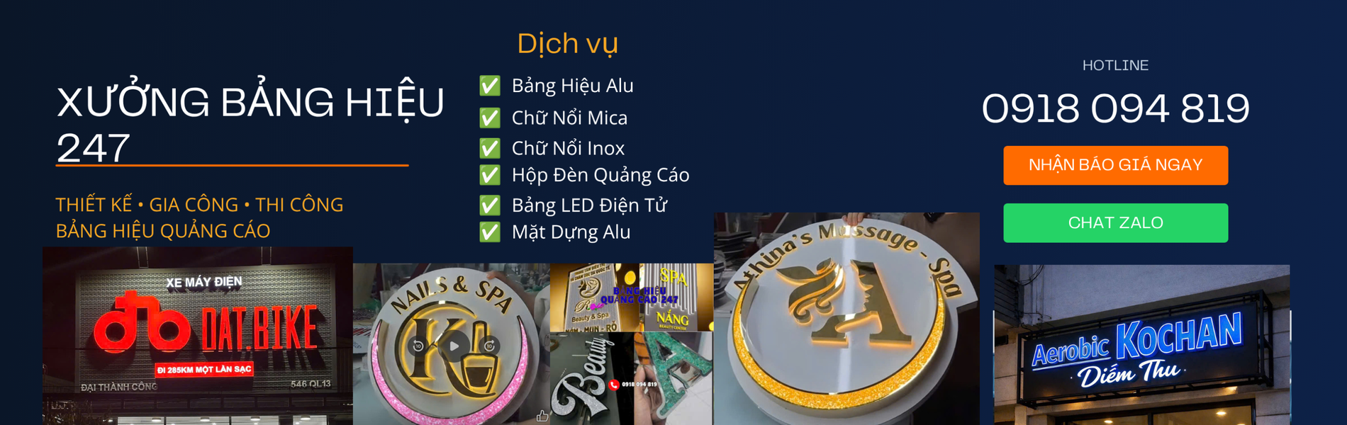 Xưởng Bảng Hiệu 247 thi công bảng hiệu quảng cáo tại TP.HCM