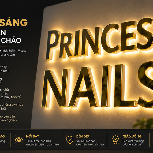 Chữ Mica Sáng Hắt Chân Đế Mica Cháo