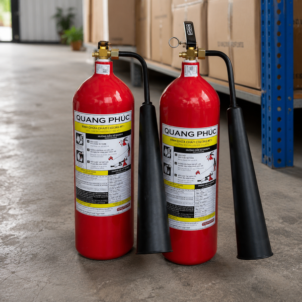 Bình Chữa Cháy Khí CO2 3Kg Quang Phúc Có Kiểm Định