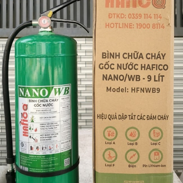Bình Chữa Cháy Gốc Nước 9L NANO/WB Hafico HFNWB9