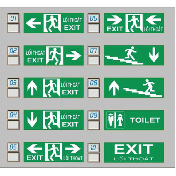 Đèn Exit Thoát Hiểm Chống Nổ Hướng 2 Bên Victory