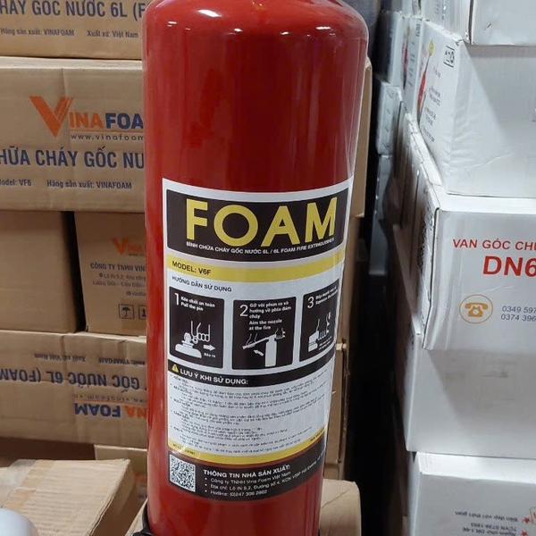 Bình Chữa Cháy Gốc Nước Bọt Foam 6 Lít Vinafoam
