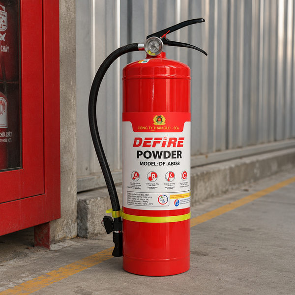 Bình Chữa Cháy Bột ABC 8Kg Defire Có Kiểm Định