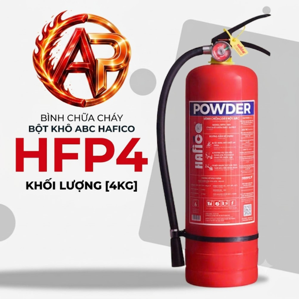 Bình Chữa Cháy Bột ABC 4Kg Hafico Có Kiểm Định