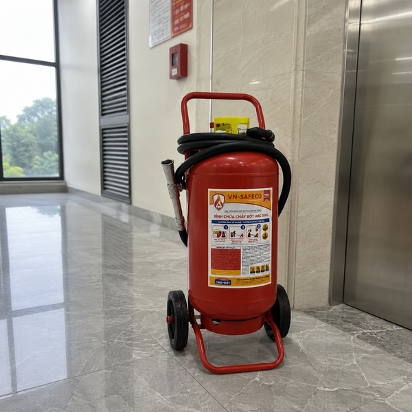 Bình Chữa Cháy Xe Đẩy Bột ABC 35Kg VN-SAFECO