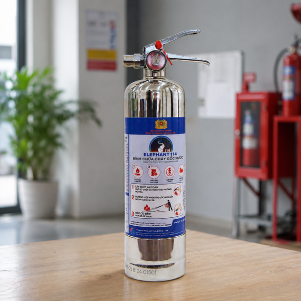Bình Chữa Cháy Pin Xe Điện Vỏ Inox 1L Elephant 114