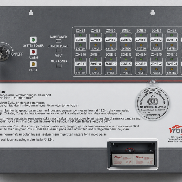 YJ-816 Tủ Trung Tâm Báo Cháy 16 Kênh Yongjin