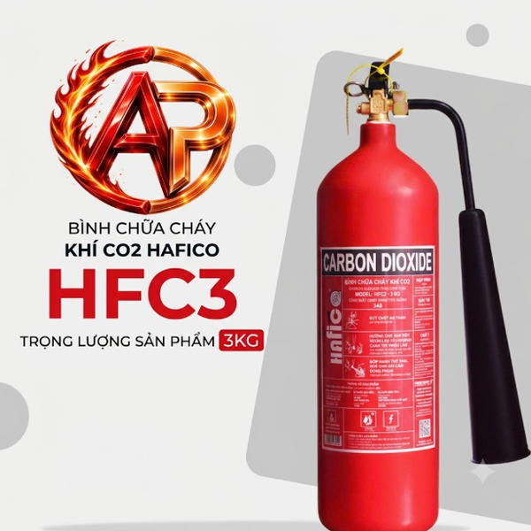 Bình Chữa Cháy Khí CO2 3Kg Hafico HFC3