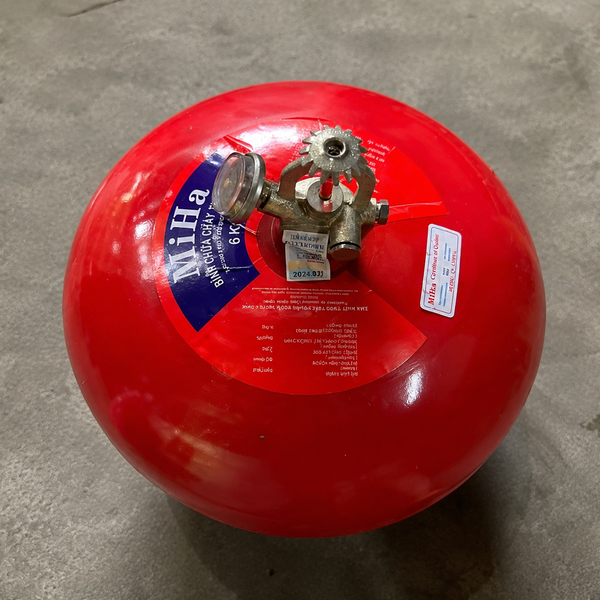 Bình Cầu Chữa Cháy Tự Động Bột ABC 6Kg MIHA Có Kiểm Định