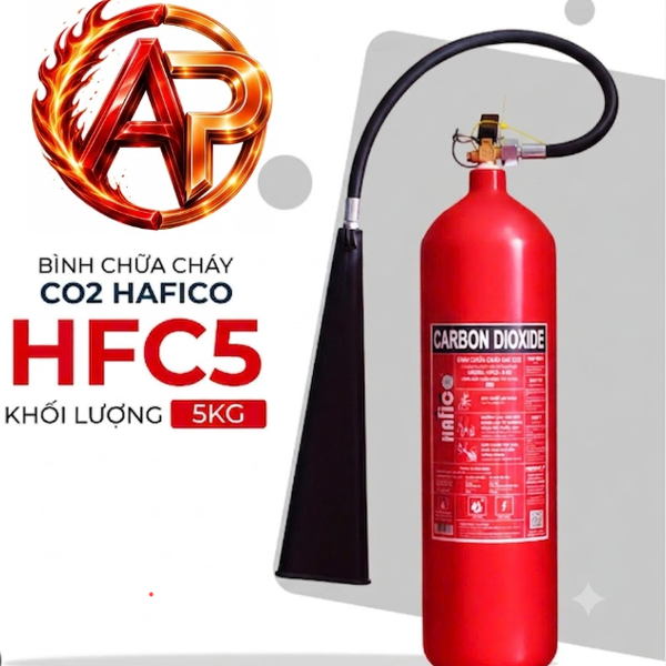 Bình Chữa Cháy Khí CO2 5Kg Hafico HFC5