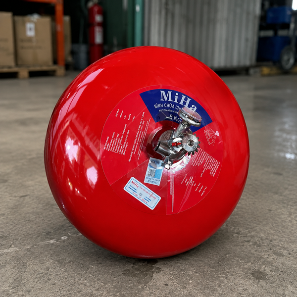 Bình Cầu Chữa Cháy Tự Động Bột ABC 8Kg MIHA Có Kiểm Định