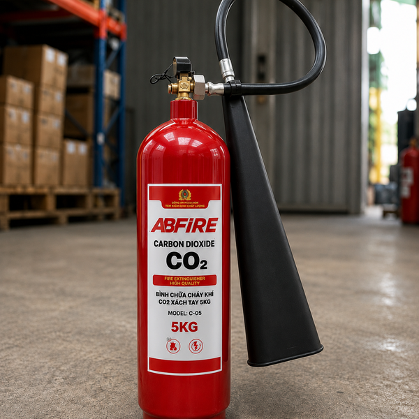 Bình Chữa Cháy Khí CO2 5Kg C-05 ABFIRE BCA Có Kiểm Định