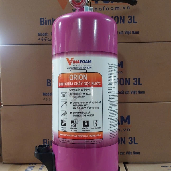 Bình Chữa Cháy Pin Xe Điện Lithium ORION 3 Lít Vinafoam