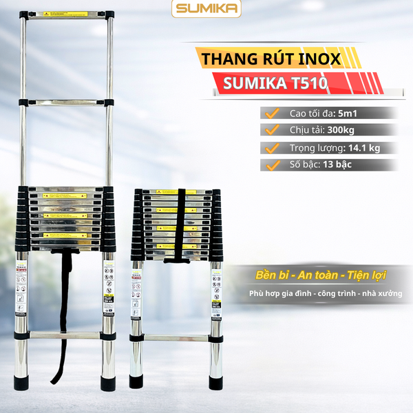 Thang Rút Đơn INOX Sumika T510