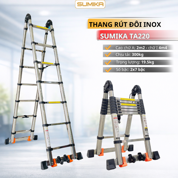Thang Rút Đôi INOX Sumika TA220