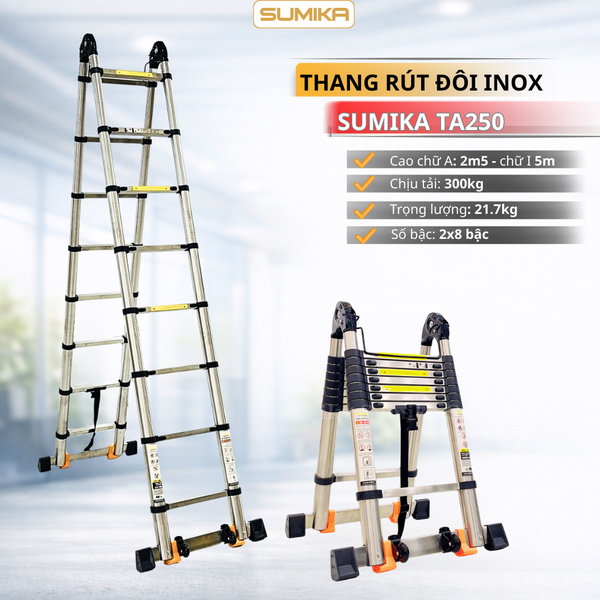 Thang Rút Đôi INOX Sumika TA250