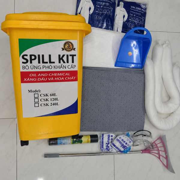 Bộ Ứng Cứu Tràn Dầu Hóa Chất 30 Lít Spill Kit